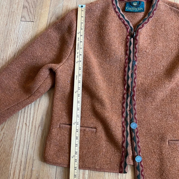 Vintage Giesswein Boiled Wool Cardigan Jacket - Picture 12 of 13